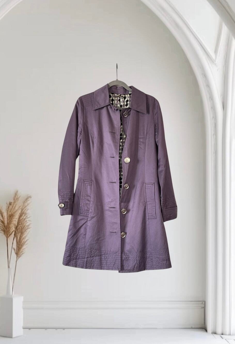 Apt 9th Purple Trench Coat Size Small
